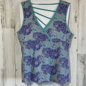 Royal Robbins Lavender & Mint Strappy Back Tank